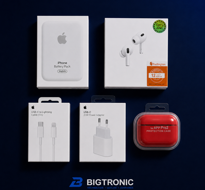 MagSafe 10000mah + AirPods Pro 2 + Pochette + Adaptateur 20w + Cable